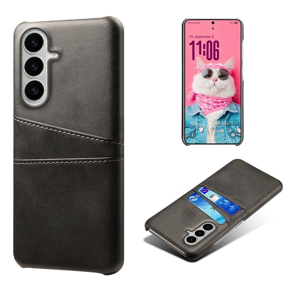 Samsung Galaxy S26 EIDERWOOD Kunstlæder Cover m. Kortholder - Sort
