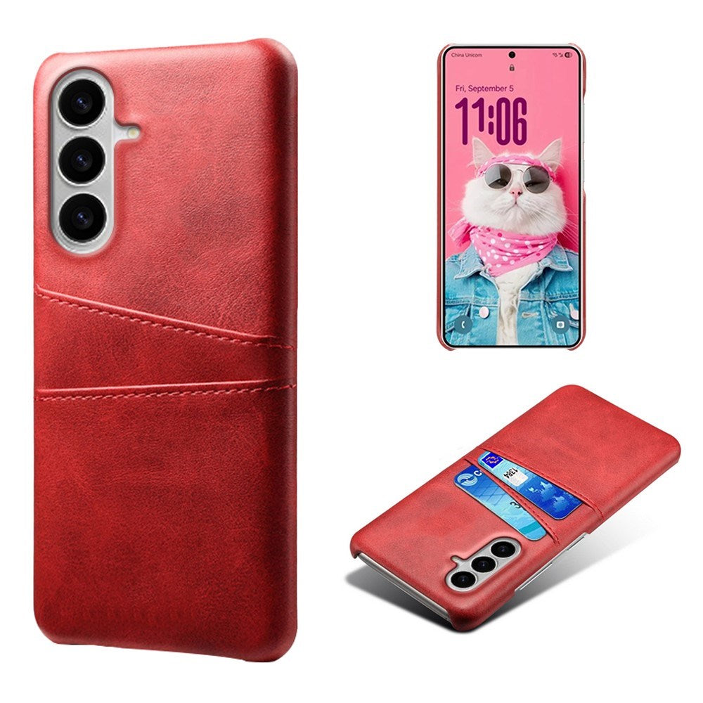 Samsung Galaxy S26 EIDERWOOD Kunstlæder Cover m. Kortholder - Rød