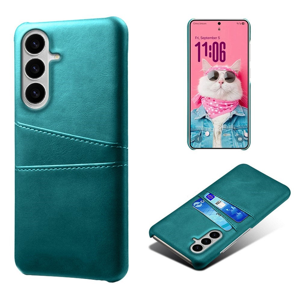 Samsung Galaxy S26 EIDERWOOD Kunstlæder Cover m. Kortholder - Grøn