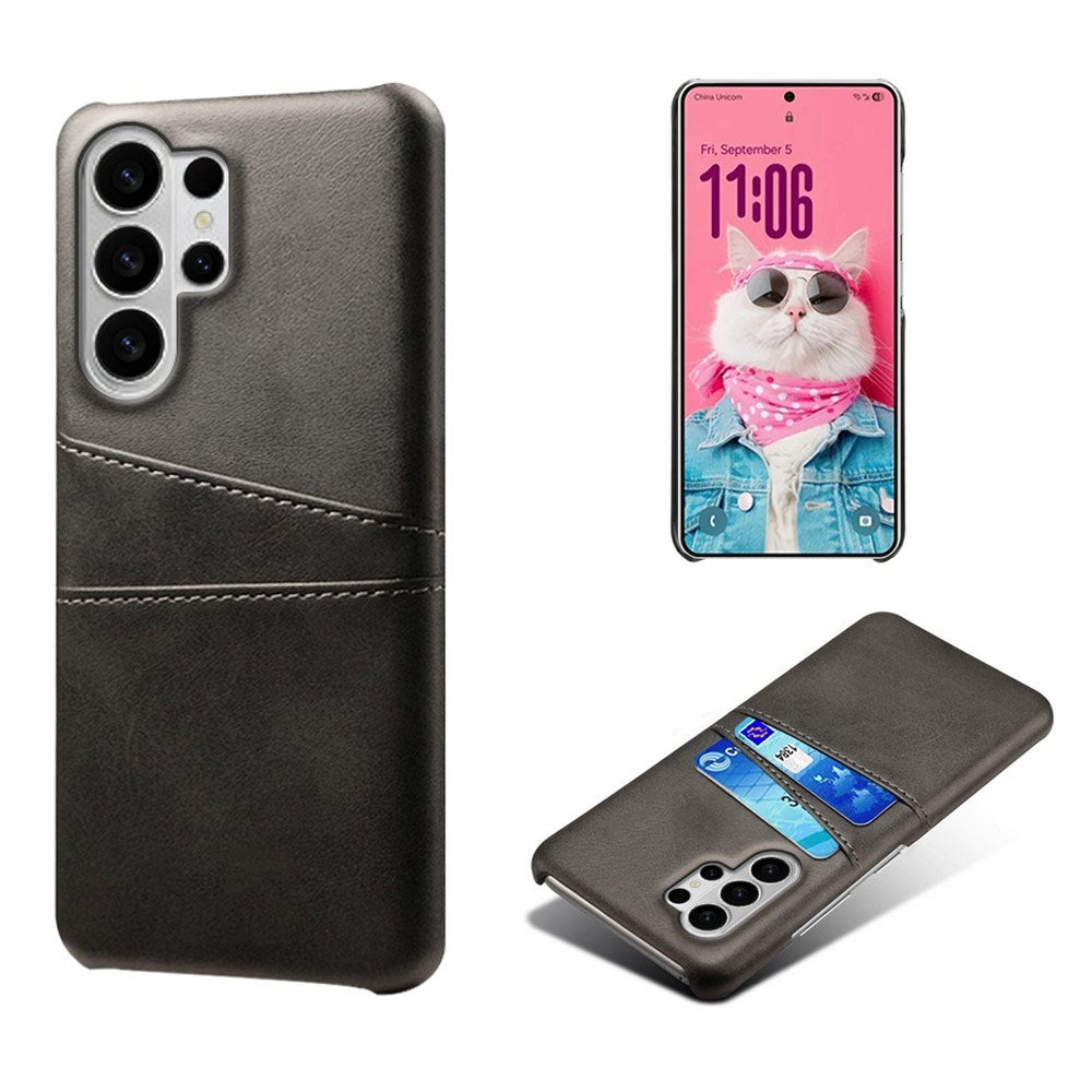 Samsung Galaxy S26 Ultra EIDERWOOD Kunstlæder Cover m. Kortholder - Sort