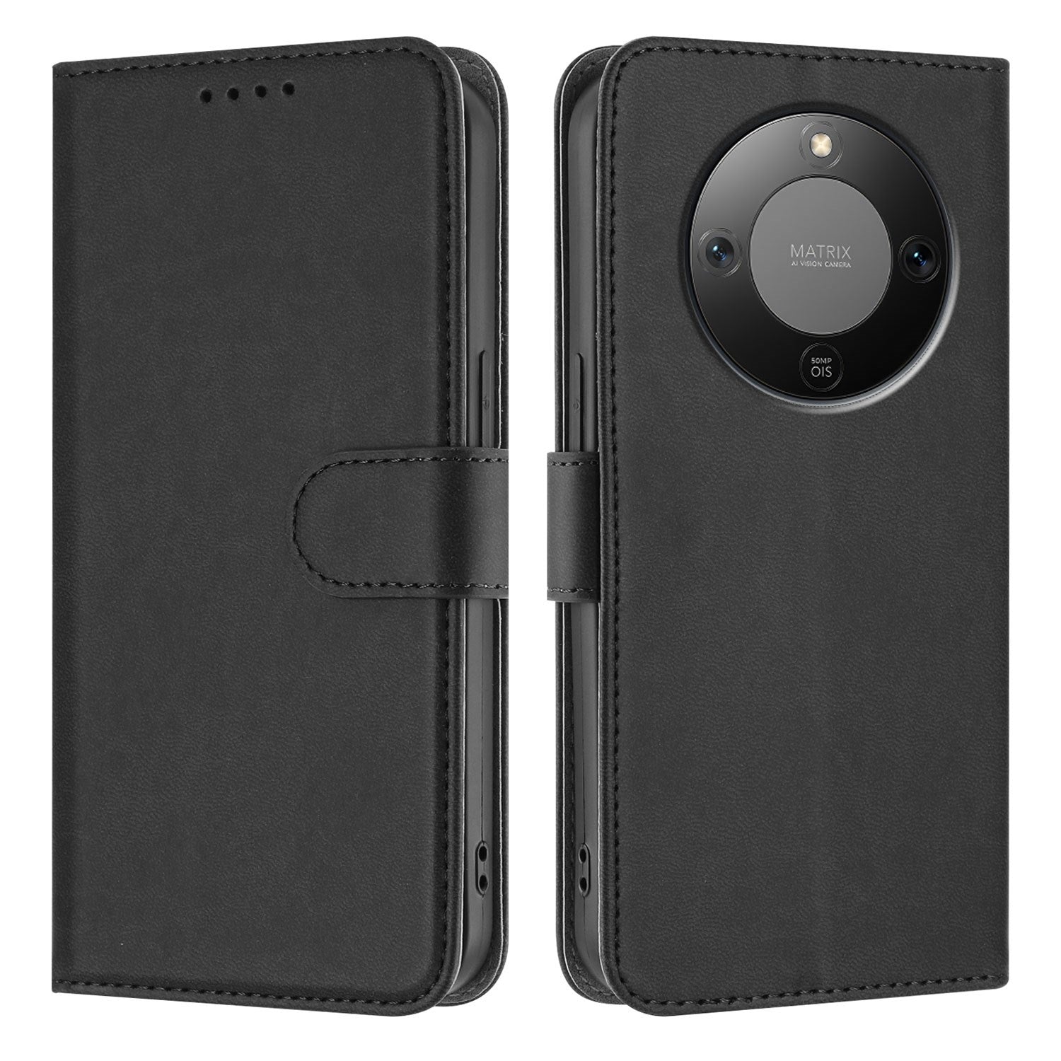 Honor Magic8 Lite EIDERWOOD Kunstlæder Flip Cover m. Pung - Sort