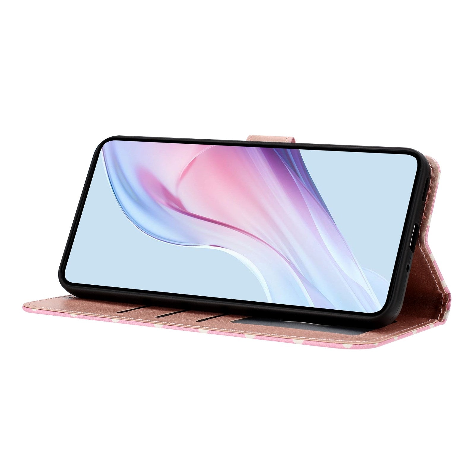 EIDERWOOD Xiaomi 17 Pro Max Kunstlæder Flip Cover m. Polka Design - Lyserød