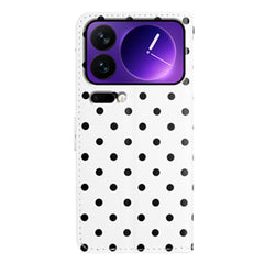 EIDERWOOD Xiaomi 17 Pro Max Kunstlæder Flip Cover m. Polka Design - Hvid