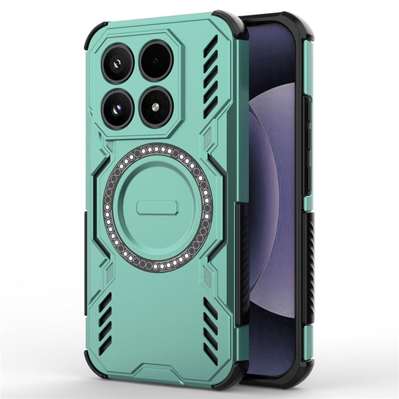 Xiaomi 17 EIDERWOOD Håndværker Hybrid Cover m. Varmeafledning - Grøn