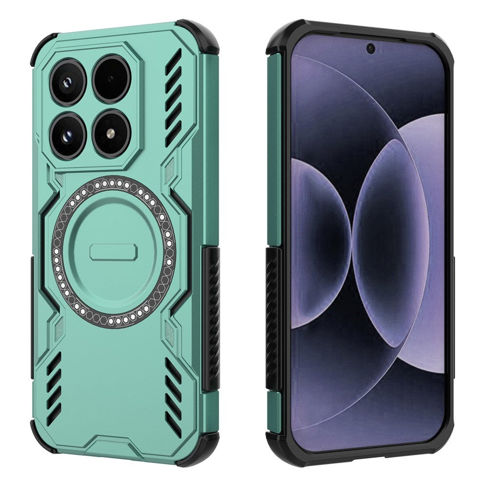 Xiaomi 17 EIDERWOOD Håndværker Hybrid Cover m. Varmeafledning - Grøn