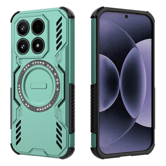 Xiaomi 17 EIDERWOOD Håndværker Hybrid Cover m. Varmeafledning - Grøn