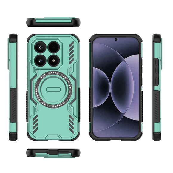 Xiaomi 17 EIDERWOOD Håndværker Hybrid Cover m. Varmeafledning - Grøn