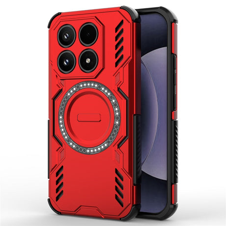 Xiaomi 17 EIDERWOOD Håndværker Hybrid Cover m. Varmeafledning - Rød