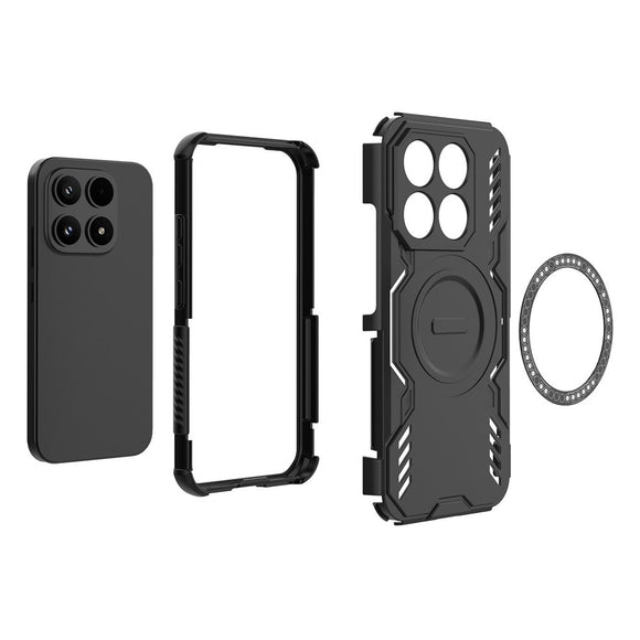 Xiaomi 17 EIDERWOOD Håndværker Hybrid Cover m. Varmeafledning - Rød