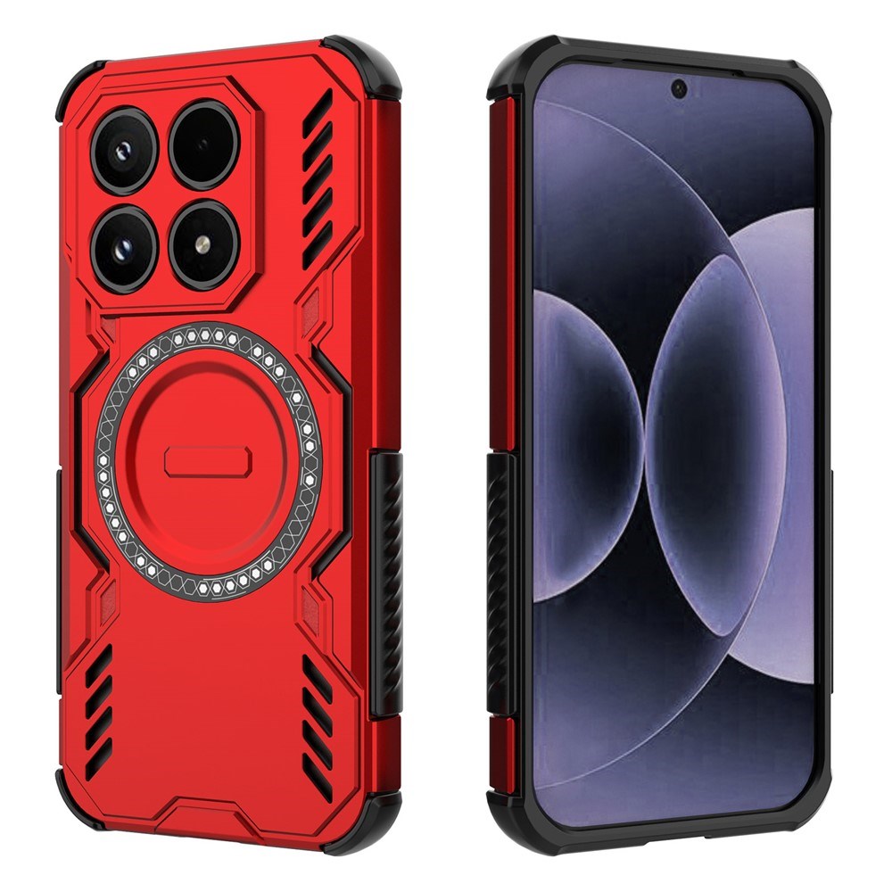 Xiaomi 17 EIDERWOOD Håndværker Hybrid Cover m. Varmeafledning - Rød