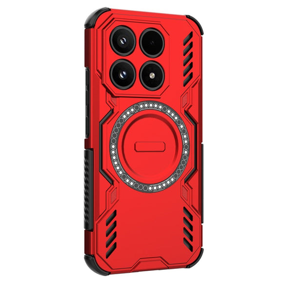 Xiaomi 17 EIDERWOOD Håndværker Hybrid Cover m. Varmeafledning - Rød