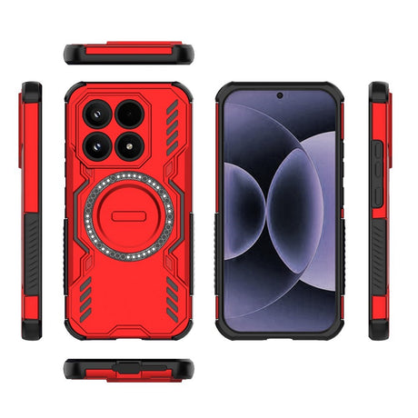 Xiaomi 17 EIDERWOOD Håndværker Hybrid Cover m. Varmeafledning - Rød