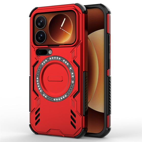 Xiaomi 17 Pro EIDERWOOD Håndværker Hybrid Cover m. Varmeafledning - Rød