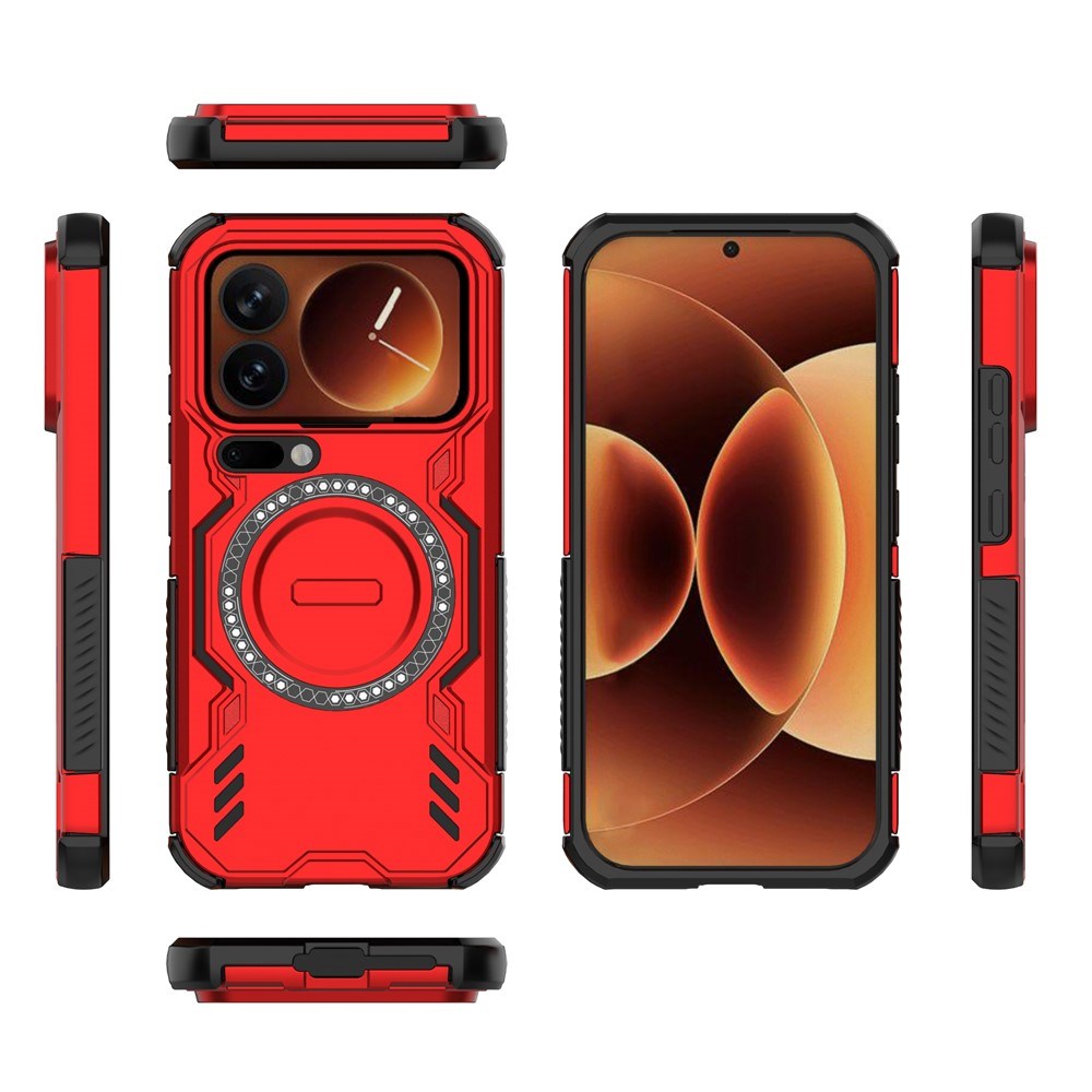 Xiaomi 17 Pro EIDERWOOD Håndværker Hybrid Cover m. Varmeafledning - Rød