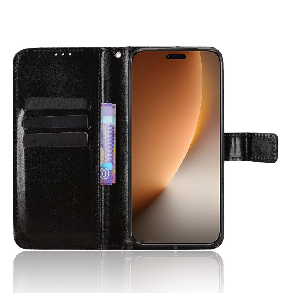 Honor Magic8 Pro EIDERWOOD Kunstlæder Flip Cover m. Strop - Sort