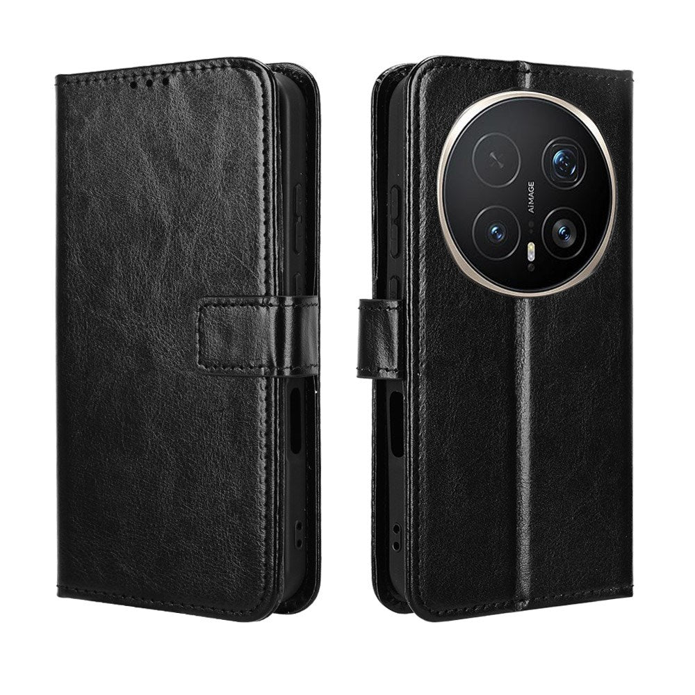 Honor Magic8 Pro EIDERWOOD Kunstlæder Flip Cover m. Strop - Sort