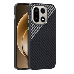 OnePlus 15 Carbon FIber Cover - MagSafe Kompatibel - Sort/Sølv