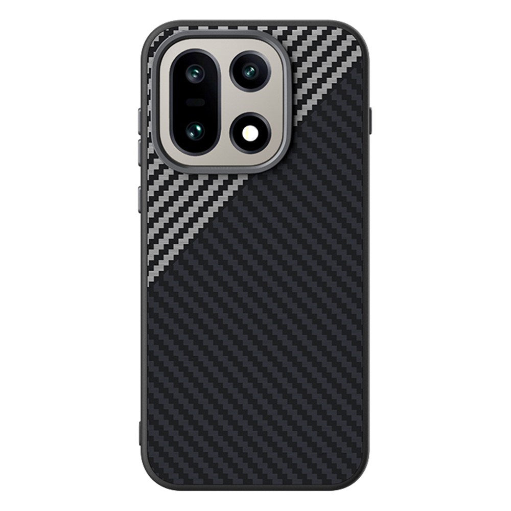 OnePlus 15 Carbon FIber Cover - MagSafe Kompatibel - Sort/Sølv
