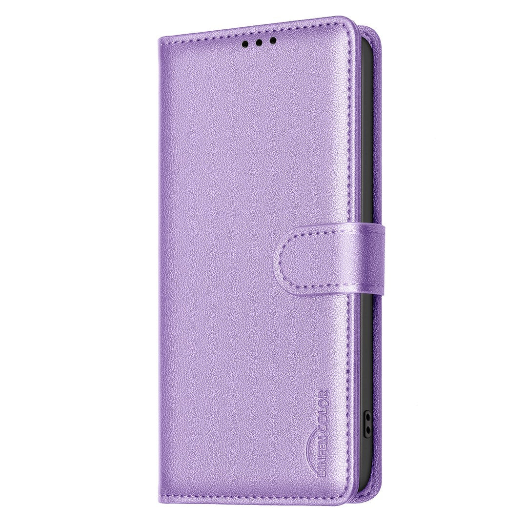 Honor X5c Plus BINFIN Kunstlæder Flip Cover m. RFID Blokering - Lilla