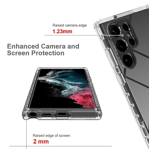 Samsung Galaxy S23 Ultra Hybrid Plastik Cover - Gennemsigtig