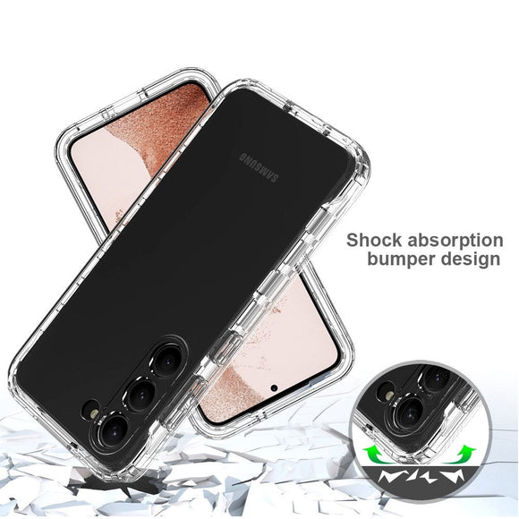 Samsung Galaxy S23 Stødabsorberende To-Lags Cover - Gennemsigtig