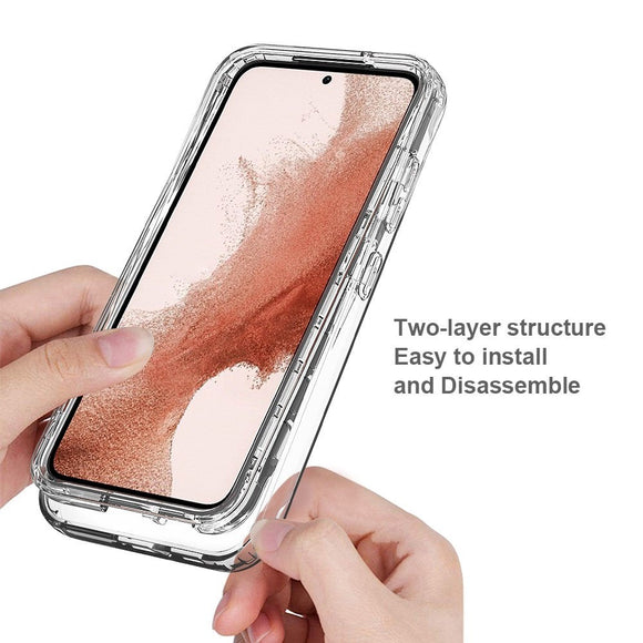 Samsung Galaxy S23 Stødabsorberende To-Lags Cover - Gennemsigtig
