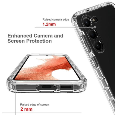 Samsung Galaxy S23 Stødabsorberende To-Lags Cover - Gennemsigtig