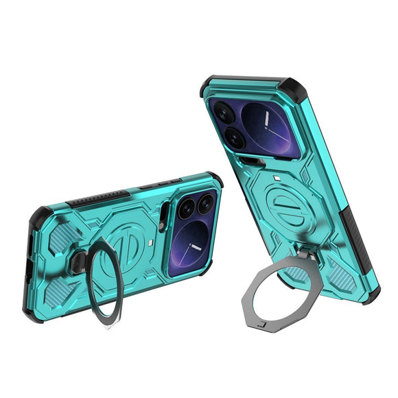 Xiaomi 17 Pro Max EIDERWOOD Håndværker Cover m. Magnetisk Kickstand - Turkis