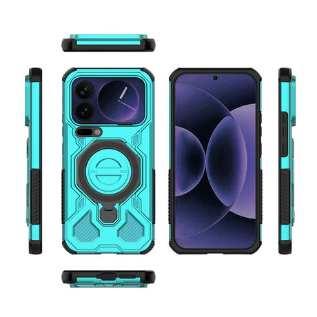 Xiaomi 17 Pro Max EIDERWOOD Håndværker Cover m. Magnetisk Kickstand - Turkis