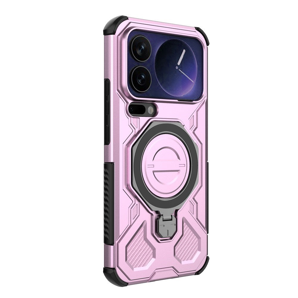 Xiaomi 17 Pro Max EIDERWOOD Håndværker Cover m. Magnetisk Kickstand - Lyserød