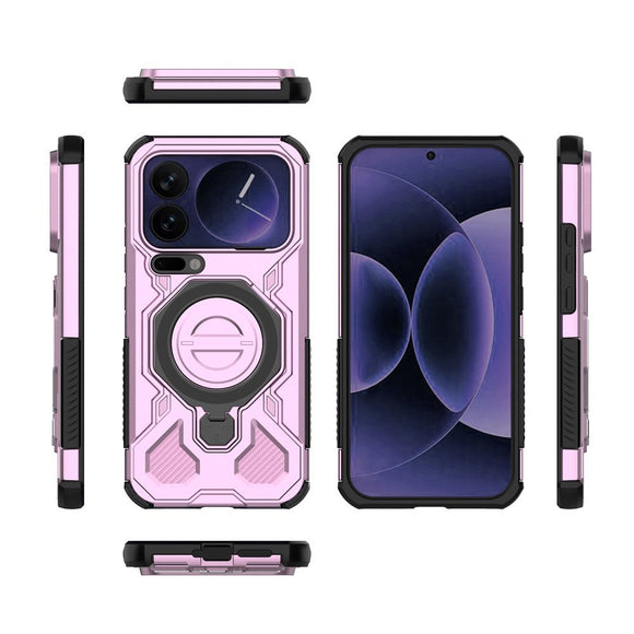 Xiaomi 17 Pro Max EIDERWOOD Håndværker Cover m. Magnetisk Kickstand - Lyserød