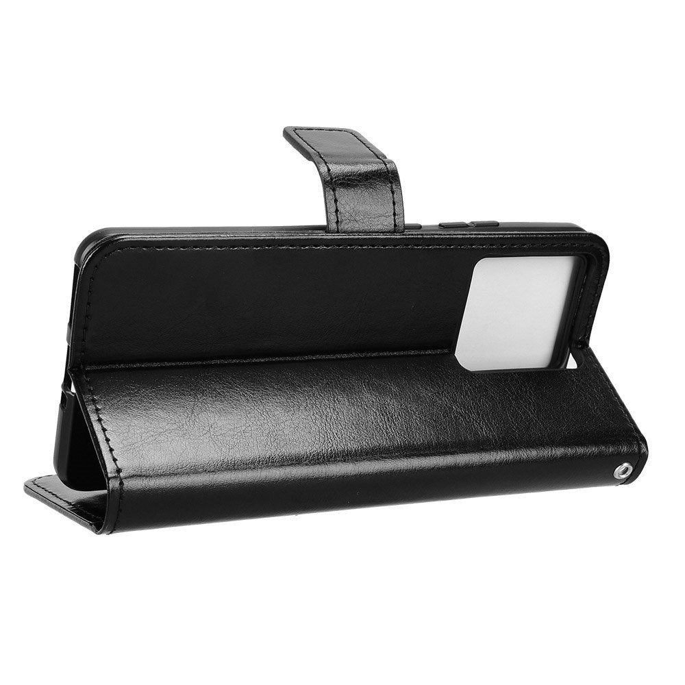 Motorola Edge 70 EIDERWOOD Kunstlæder Cover m. Strop & Kortholder - Sort