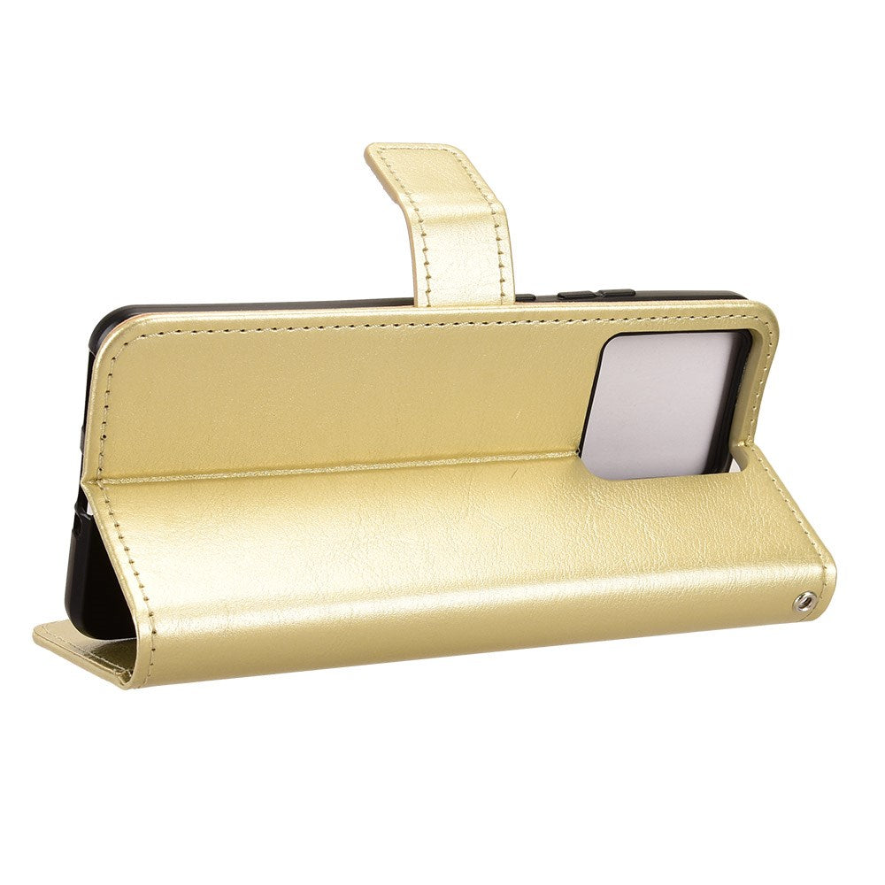 Motorola Edge 70 EIDERWOOD Kunstlæder Cover m. Strop & Kortholder - Guld