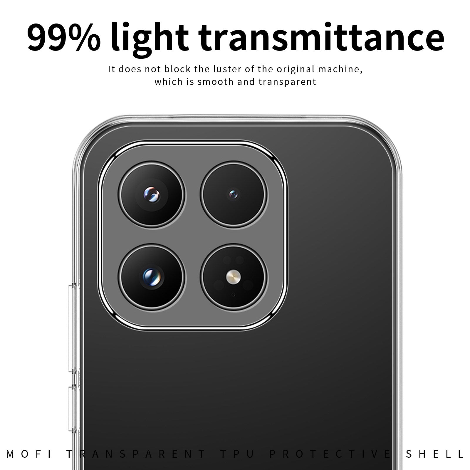 Xiaomi 17 MOFI Slankt Plastik Cover - Gennemsigtig