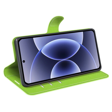 Xiaomi 17 EIDERWOOD Litchi Tekstur Kunstlæder Flip Cover m. Kortholder - Grøn
