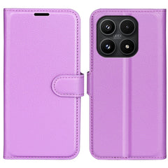 Xiaomi 17 EIDERWOOD Litchi Tekstur Kunstlæder Flip Cover m. Kortholder - Lilla