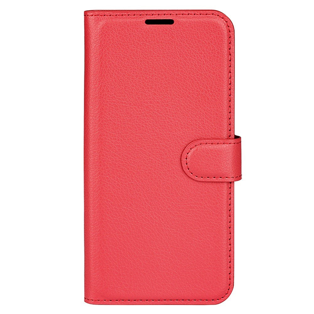 Xiaomi 17 Pro AMORUS Litchi Tekstur Kunstlæder Flip Cover m. Kortholder - Rød