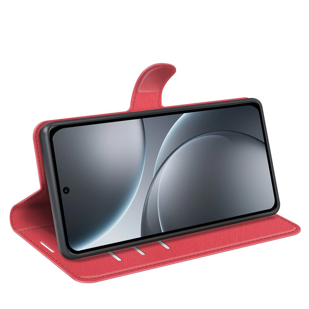 EIDERWOOD OPPO Find X9 Pro Kunstlæder Flip Cover m. Kortholder & Ståfunktion - Rød