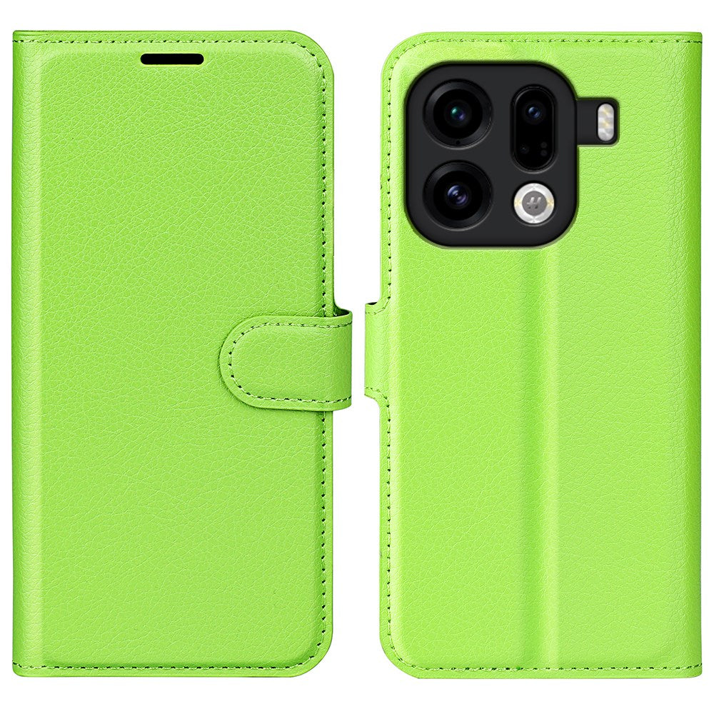 EIDERWOOD OPPO Find X9 Pro Kunstlæder Flip Cover m. Kortholder & Ståfunktion - Grøn