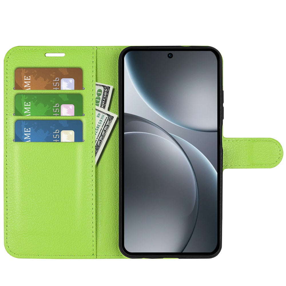 EIDERWOOD OPPO Find X9 Pro Kunstlæder Flip Cover m. Kortholder & Ståfunktion - Grøn