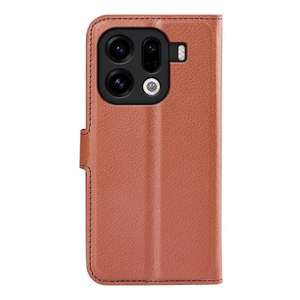 EIDERWOOD OPPO Find X9 Pro Kunstlæder Flip Cover m. Kortholder & Ståfunktion - Brun
