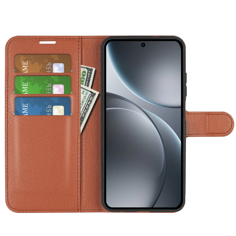 EIDERWOOD OPPO Find X9 Pro Kunstlæder Flip Cover m. Kortholder & Ståfunktion - Brun