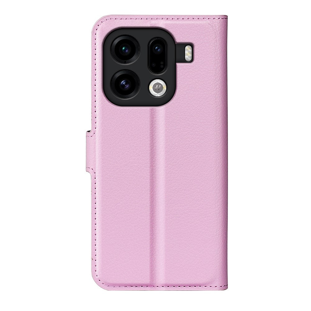 EIDERWOOD OPPO Find X9 Pro Kunstlæder Flip Cover m. Kortholder & Ståfunktion - Lyserød