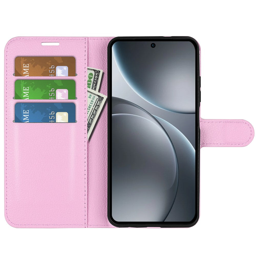 EIDERWOOD OPPO Find X9 Pro Kunstlæder Flip Cover m. Kortholder & Ståfunktion - Lyserød