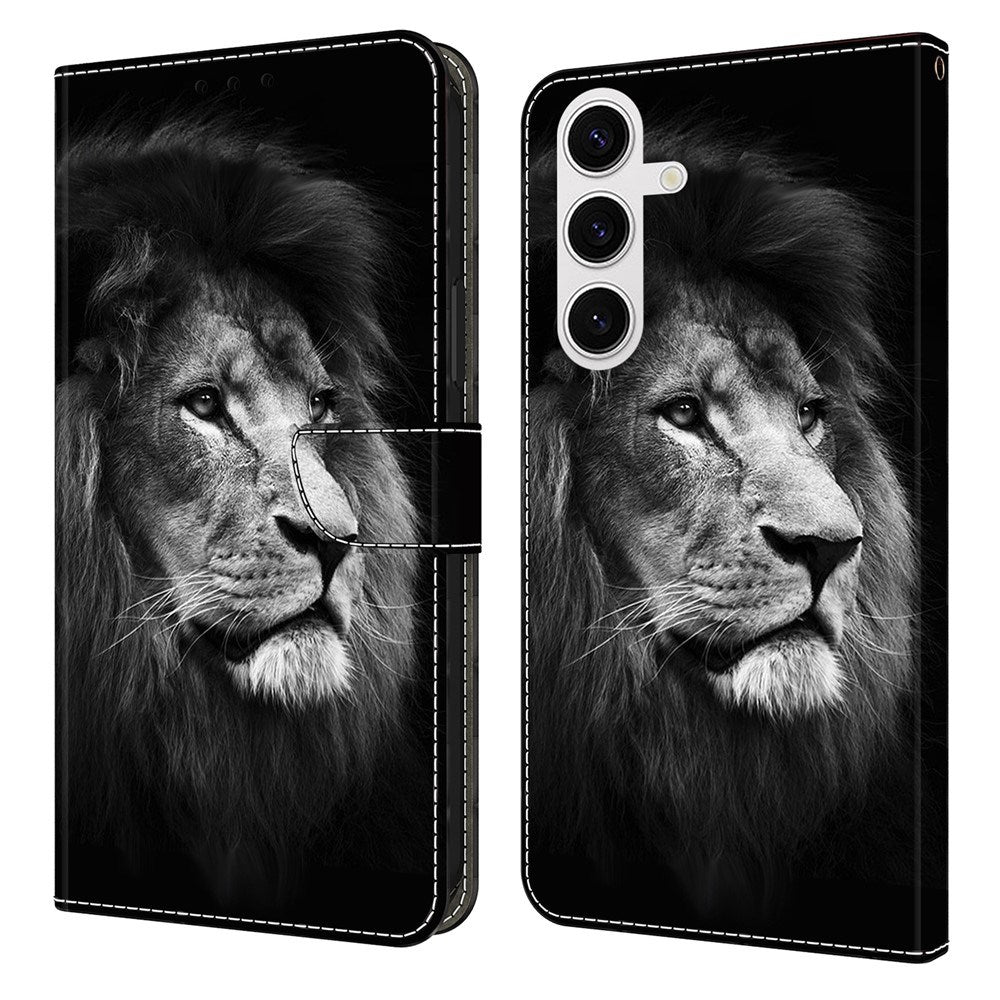 Samsung Galaxy S26 EIDERWOOD Kunstlæder Flip Cover m. Print - Løve
