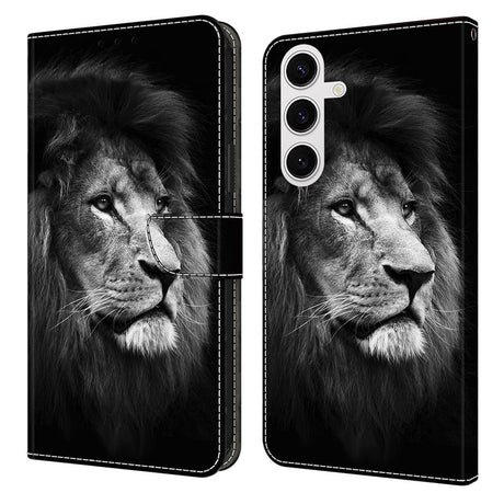 Samsung Galaxy S26 EIDERWOOD Kunstlæder Flip Cover m. Print - Løve