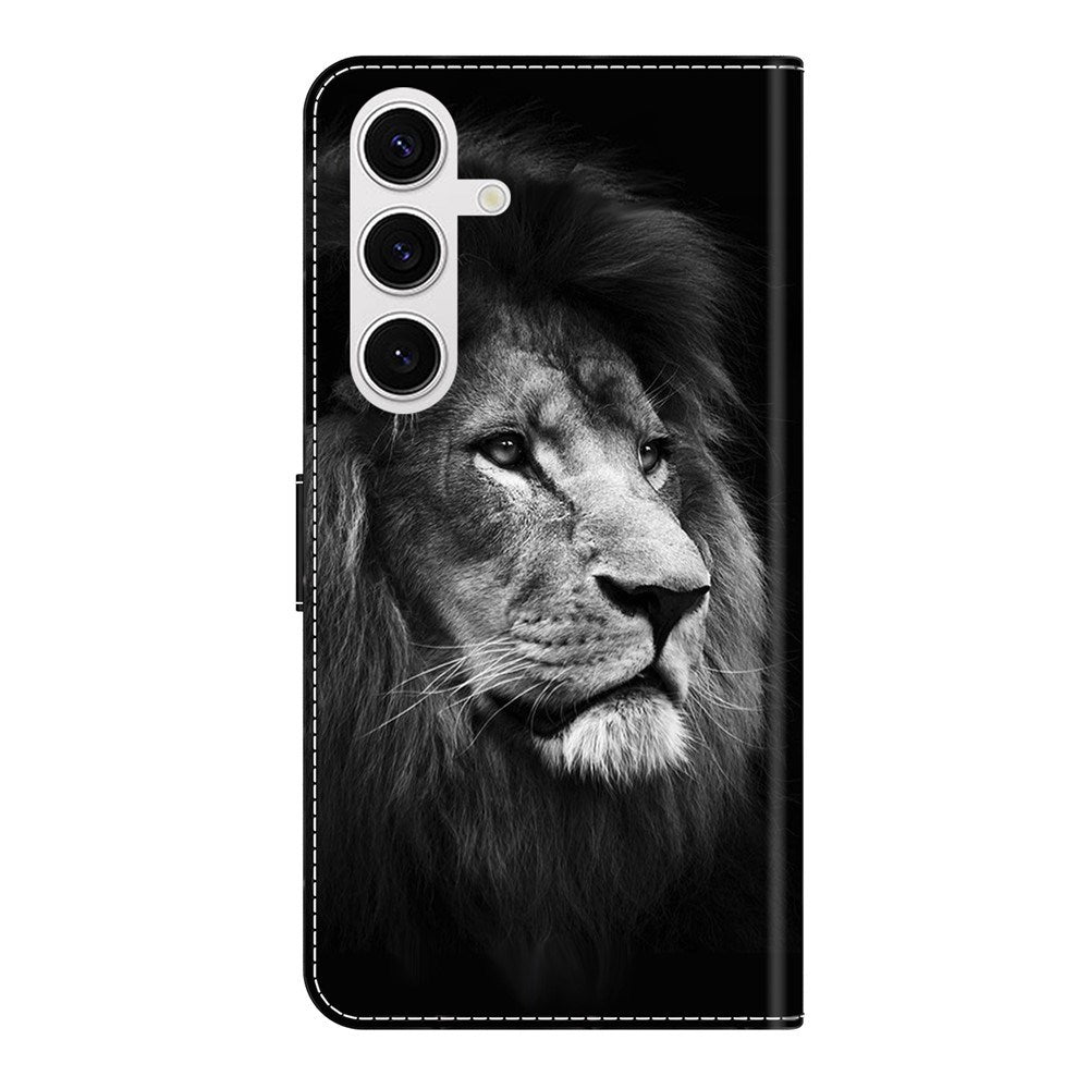 Samsung Galaxy S26 EIDERWOOD Kunstlæder Flip Cover m. Print - Løve