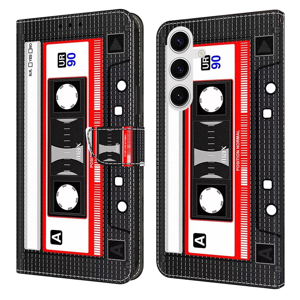 Samsung Galaxy S26 EIDERWOOD Kunstlæder Flip Cover m. Print - Kassettebånd