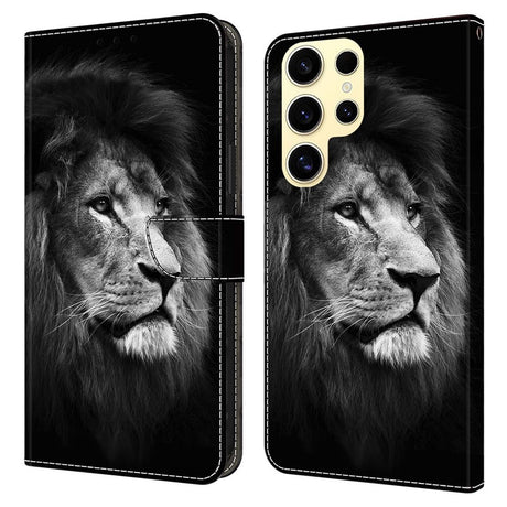 Samsung Galaxy S26 Ultra EIDERWOOD Kunstlæder Flip Cover m. Print - Løve