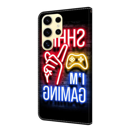 Samsung Galaxy S26 Ultra EIDERWOOD Kunstlæder Flip Cover m. Print - Neon